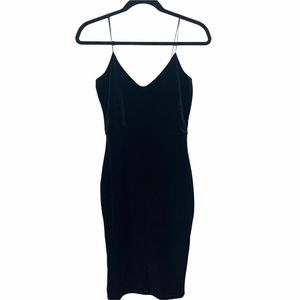 Vintage Velvet Black Pencil Dress